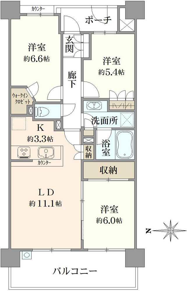 デライトシティブレスコート 間取り図画像