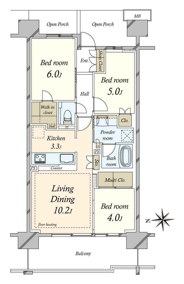 プラウドシティ大田六郷フォレスト街区棟 間取り図画像