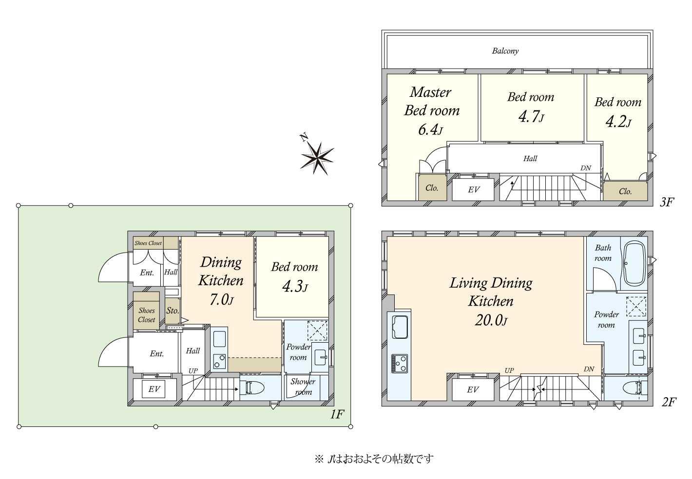 大田区蒲田4丁目　戸建て 間取り図画像