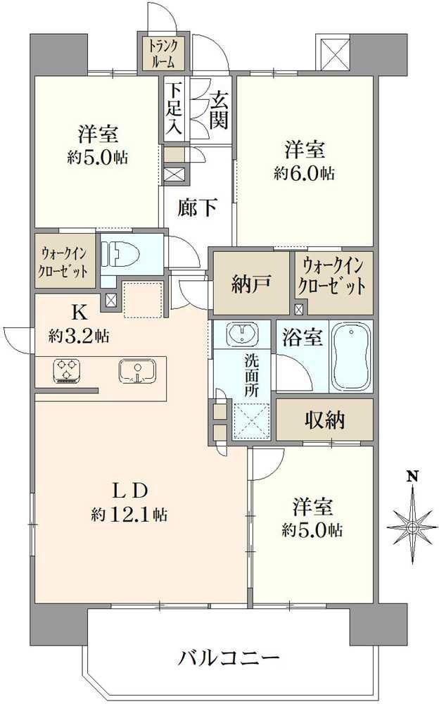 クレアホームズ新小岩親水公園 間取り図画像
