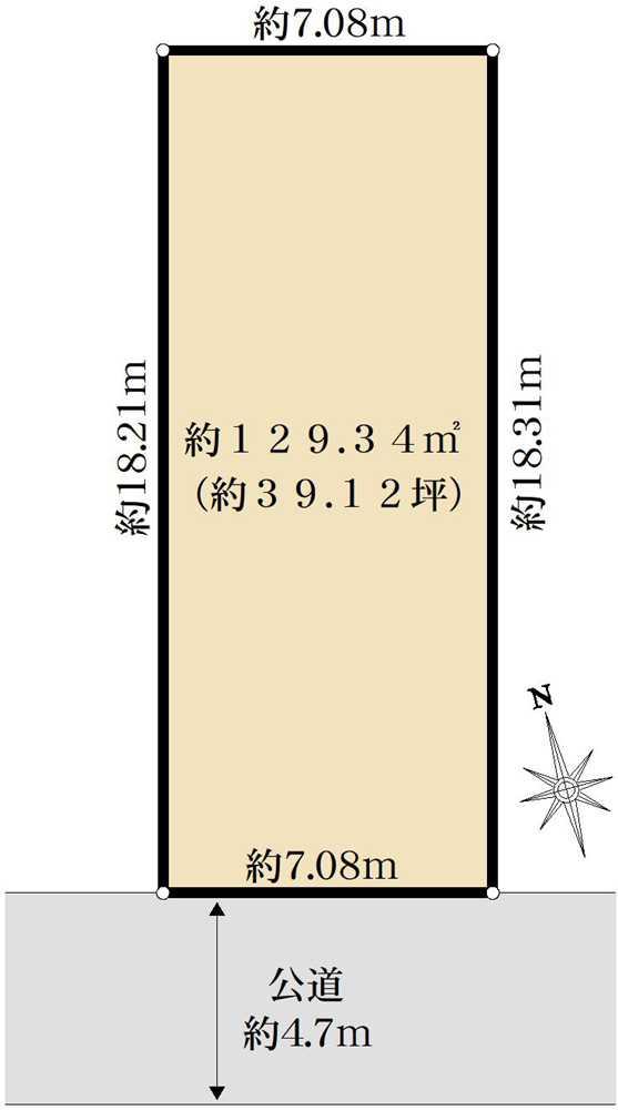 横浜市港南区芹が谷4丁目　土地 区画図