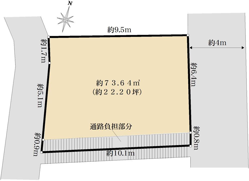 文京区大塚一丁目　土地 区画図