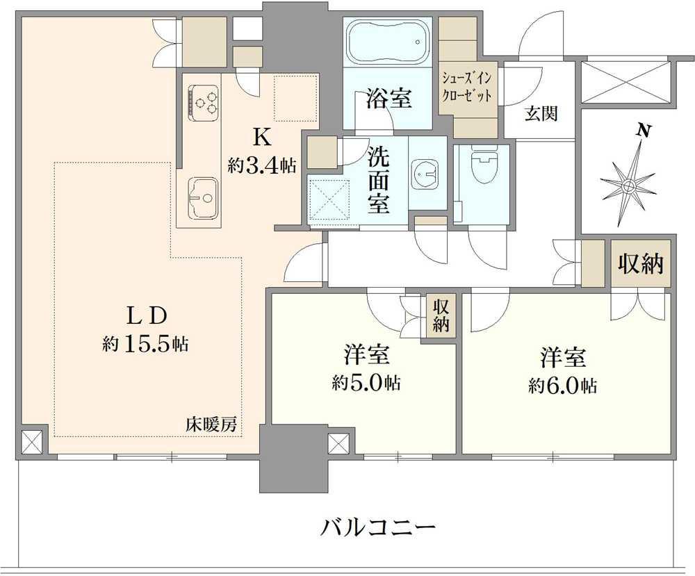 プラウドタワー金町 間取り図画像