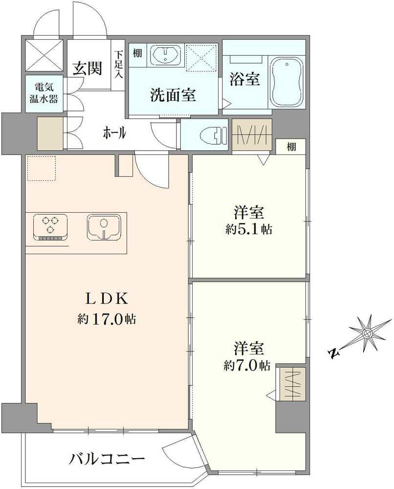 クレール本八幡 間取り図画像