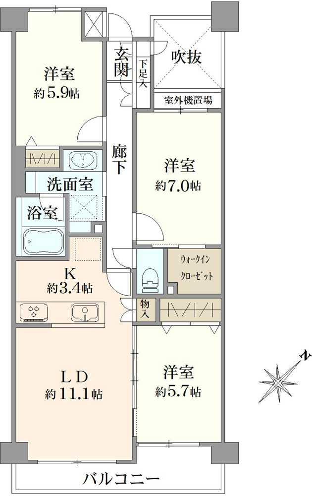 グランヒルズ行徳イースト 間取り図画像