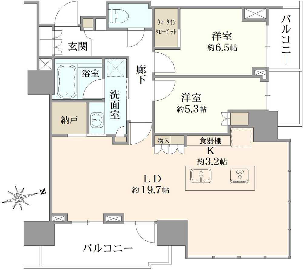 プラウドタワー芝浦 間取り図画像