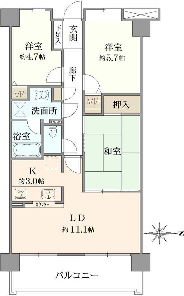 ステイツ武蔵野・東大和グランパサージュ 間取り図画像