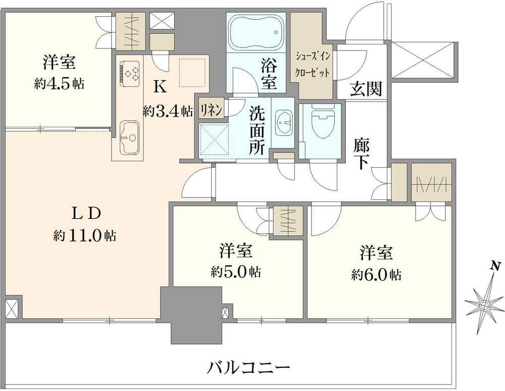 プラウドタワー金町 間取り図画像