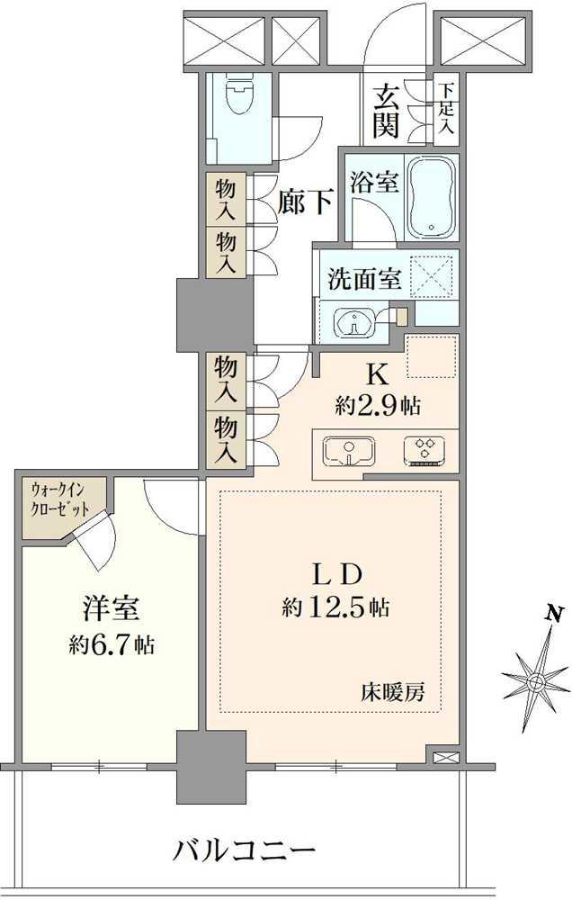 プラウドタワー金町 間取り図画像