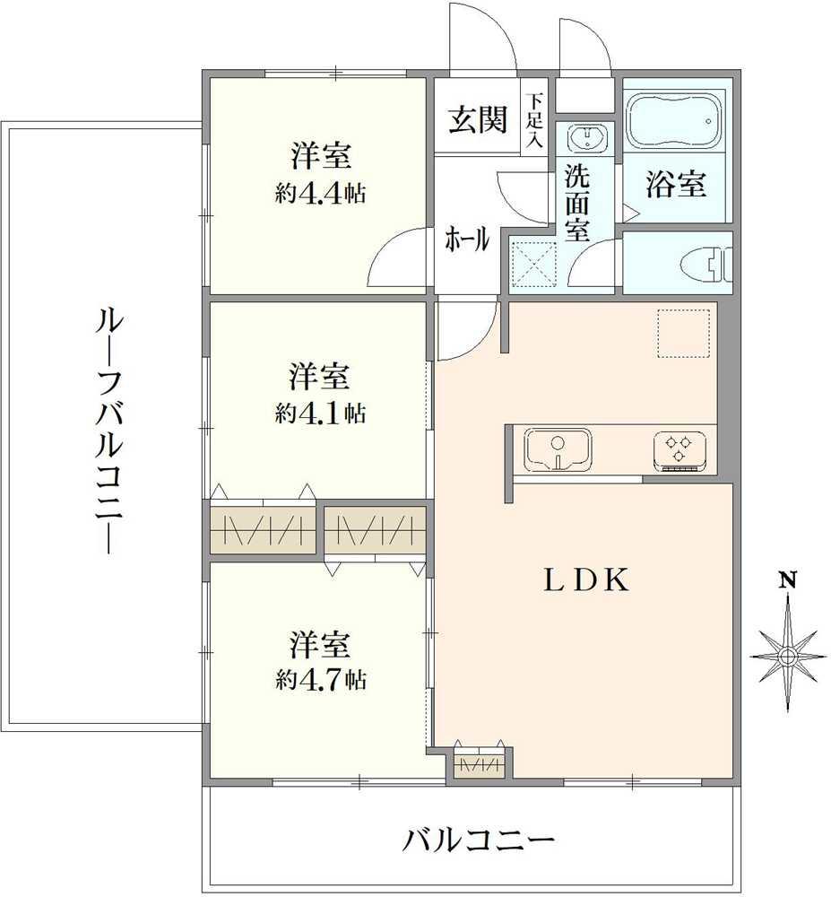ライオンズマンション西新井第二 間取り図画像