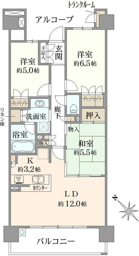 リライズガーデン西新井スカイレジデンス 間取り図画像