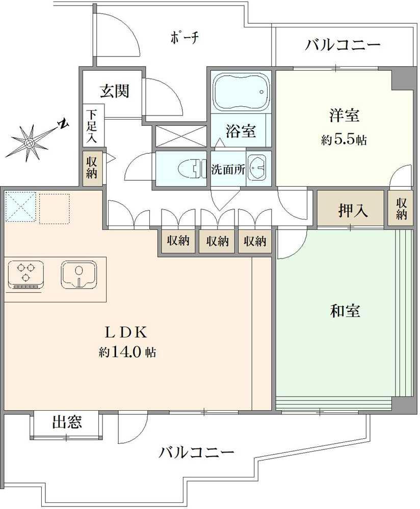 ヴィルヌーブ一之江 間取り図画像