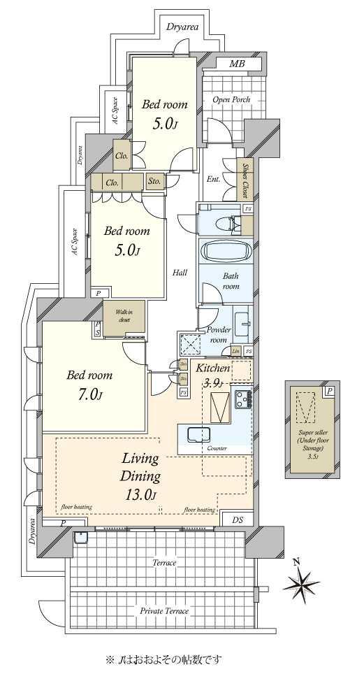 プラウド大井ゼームス坂 間取り図画像