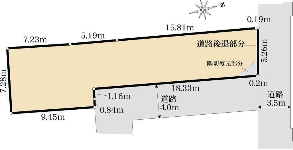 中野区野方6丁目　古家付売地 区画図