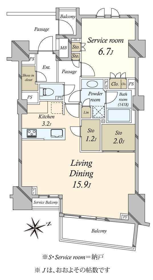 ディアナガーデン西麻布 間取り図画像