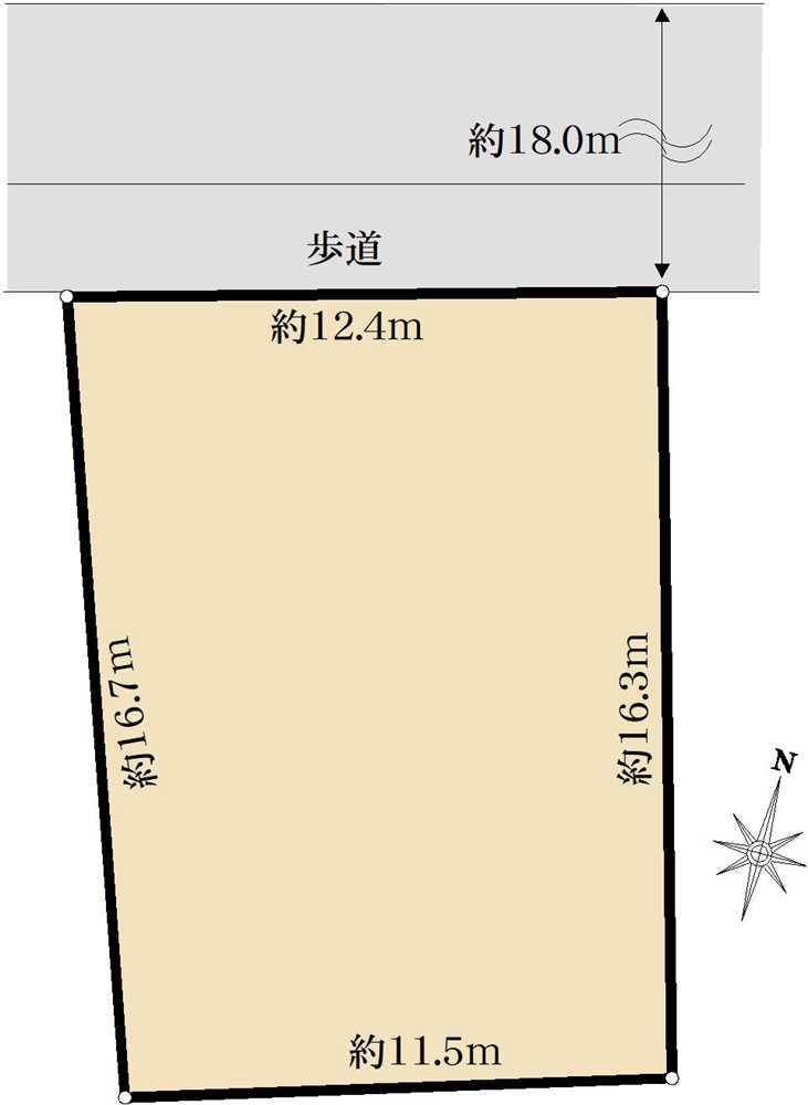 東大和市中央3丁目　売地 区画図