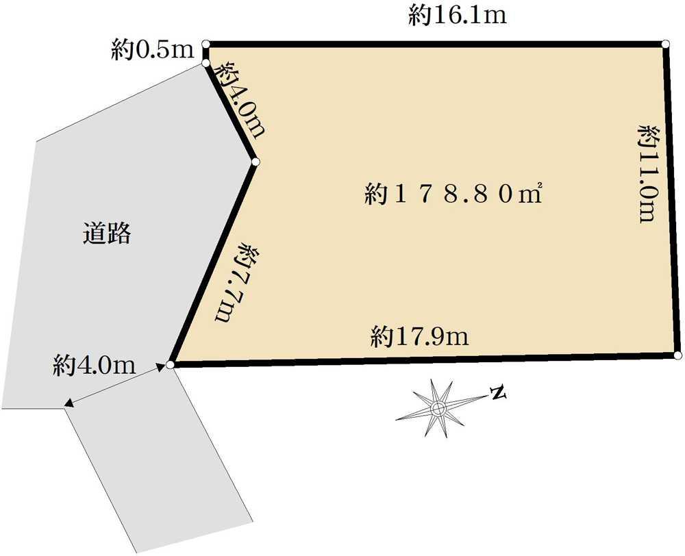 立川市羽衣町3丁目　売地 区画図