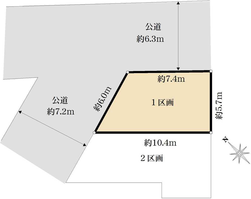 横浜市鶴見区下野谷町 売地 1区画 区画図