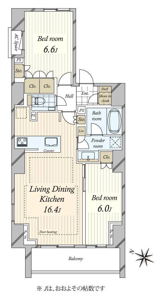 ブランズ麻布十番 間取り図画像