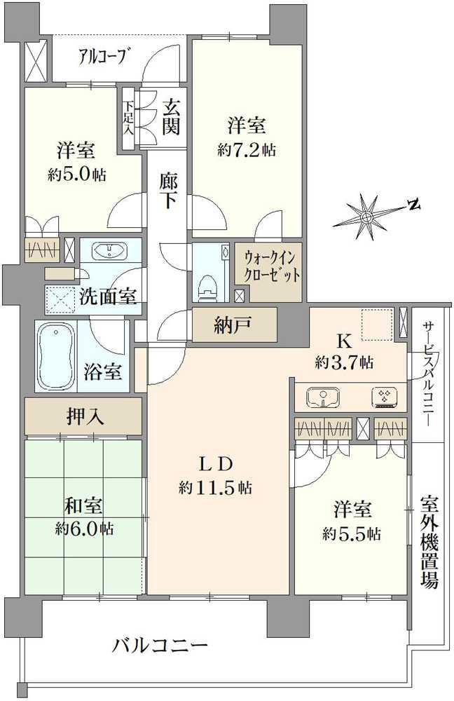 ザ・ステージオパークフロントタワー 間取り図画像
