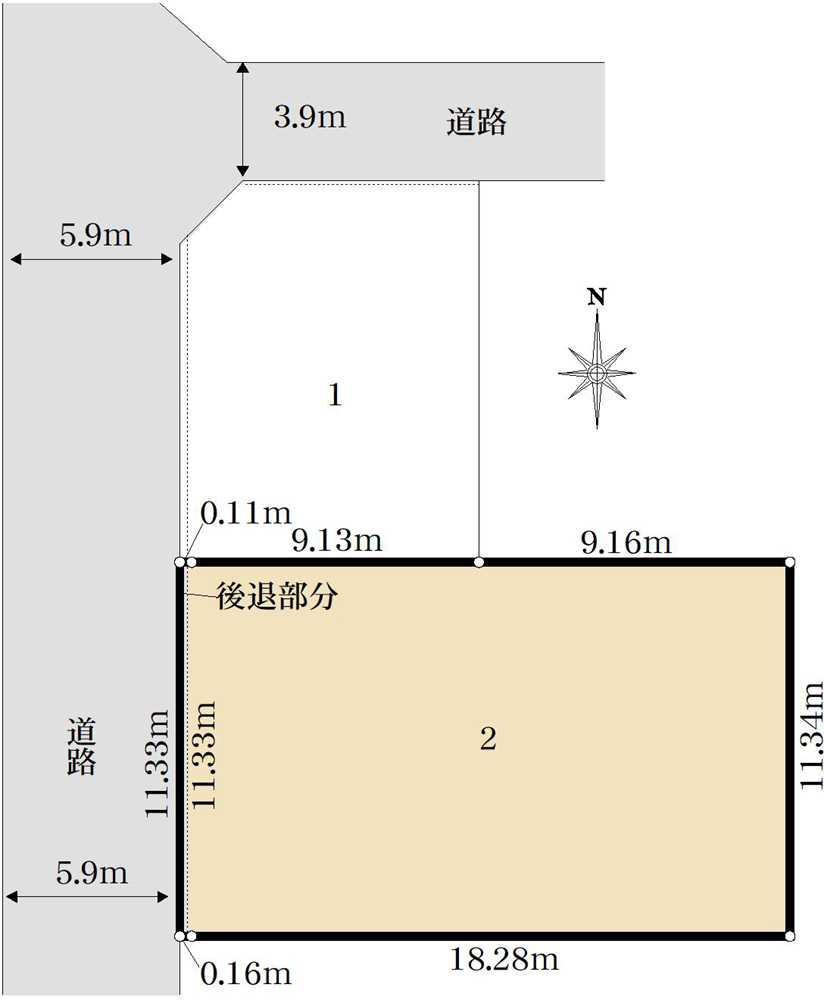 板橋区常盤台二丁目　土地(2) 区画図