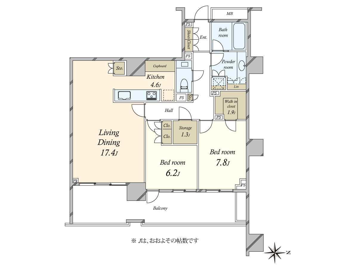 広尾ガーデンフォレストG棟 間取り図画像