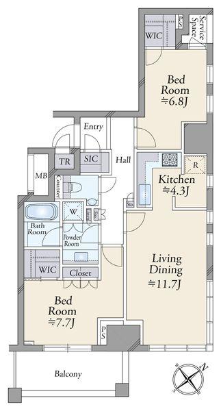 プラウドタワー渋谷 間取り図画像