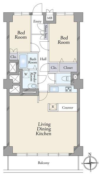広尾マンション 間取り図画像