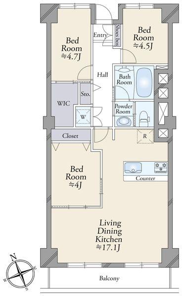 妙蓮寺ハウスＢ棟 間取り図画像