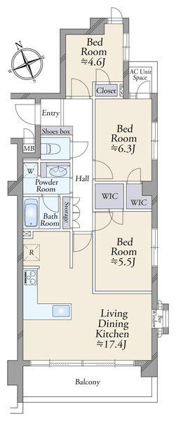 パークナード文京春日 間取り図画像