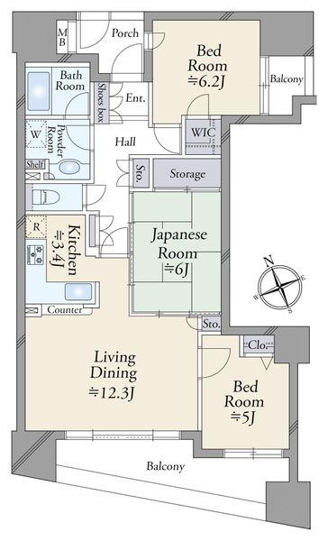 コスモ西葛西ロイヤルフォルム 間取り図画像