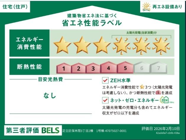 足立区保木間３丁目　新築戸建１号棟 その他