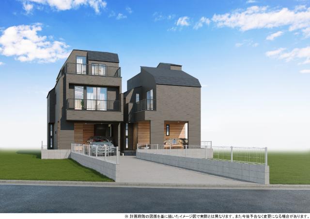 ※完成イメージ図・1号棟は向かって右側