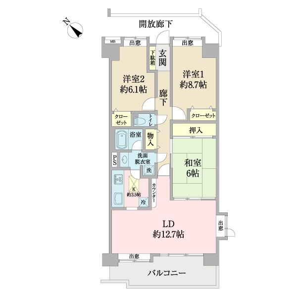 セントラルコート我孫子 間取り図画像