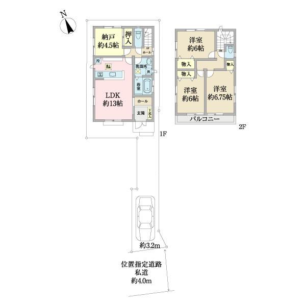２０１０年１０月築・３ＳＬＤＫ・２階建・車庫、屋根裏収納付き◎外壁・屋根・バルコニー塗装工事実施済み◎