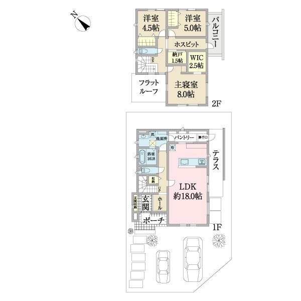 分譲住宅 成田市並木町 １号棟 間取り図画像