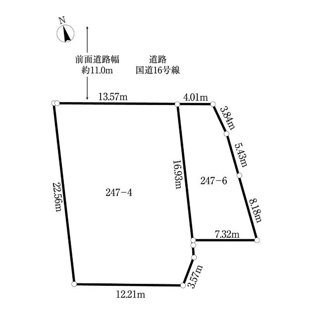 今宿西町貸家付き土地 間取り図画像