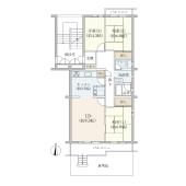 専有面積77.3㎡、バルコニー10.47㎡、専用庭24㎡