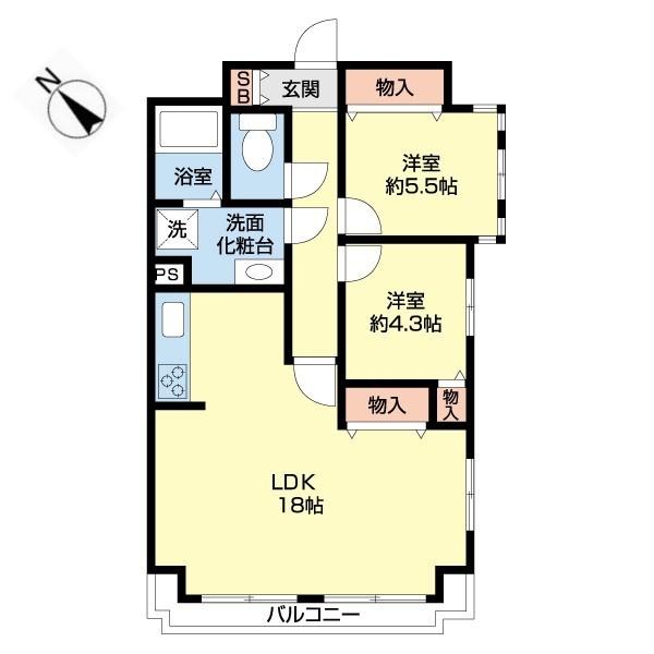 ダイアパレス津田沼Ⅱ 間取り図画像