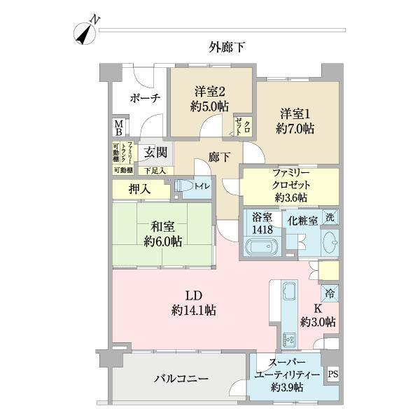 ヒューマンスクエアグランロマーニャ 間取り図画像