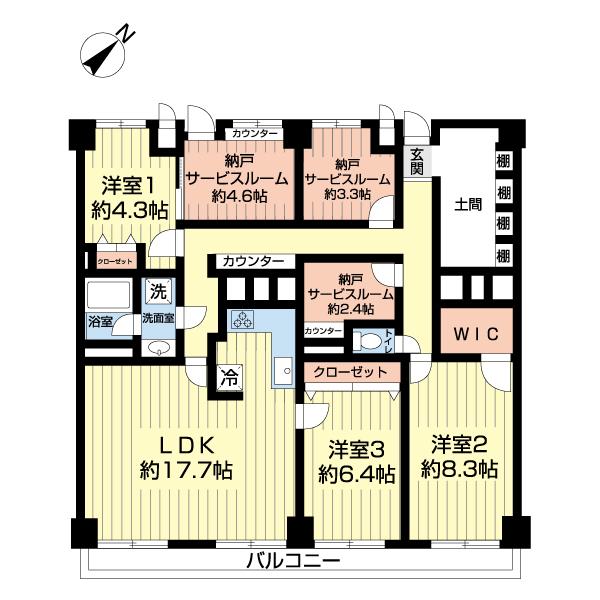 イトーピア稲毛マンション（0811） 間取り図画像