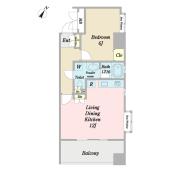 44.1㎡の1LDK！セパレートタイプの間取りの為、理想的なライフスタイルを実現できます！