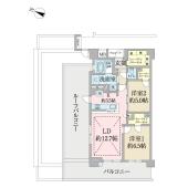 専有面積：66.58㎡の2LDK＋WIC×2+SIC
