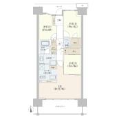 74.11㎡、前面棟なし、開放型サッシでリビングが広く感じる間取り
