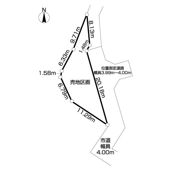 立川市柴崎町５丁目１号地 区画図