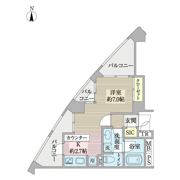 クオリア目黒大橋ウエスト（0508） 間取り図画像