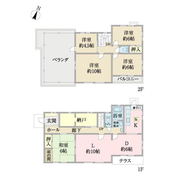全居室南向きの陽当たり良好の設計