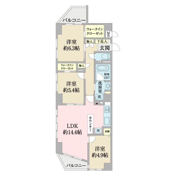 プレジャー・ガーデン葛西（0501） 間取り図画像
