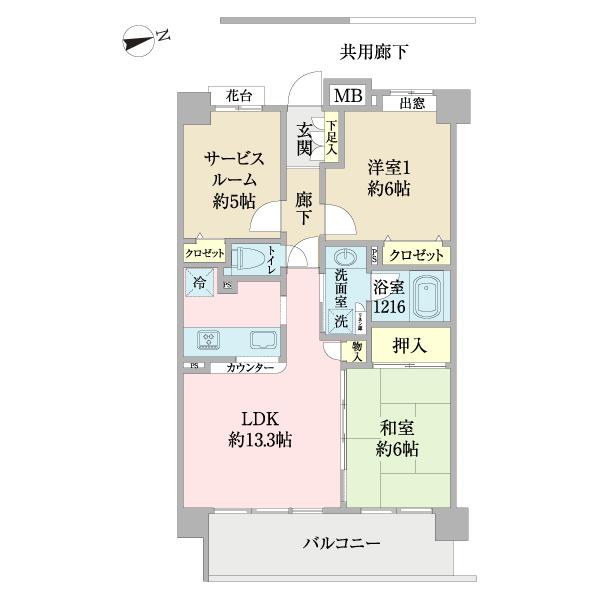 レーベンハイム市川中山ルナルーチェ 間取り図画像