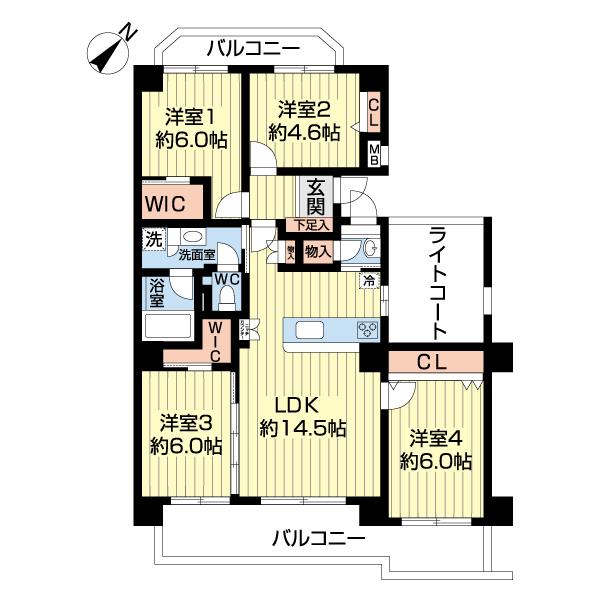 ロイヤルヒルズ上大岡１号棟（0609） 間取り図画像